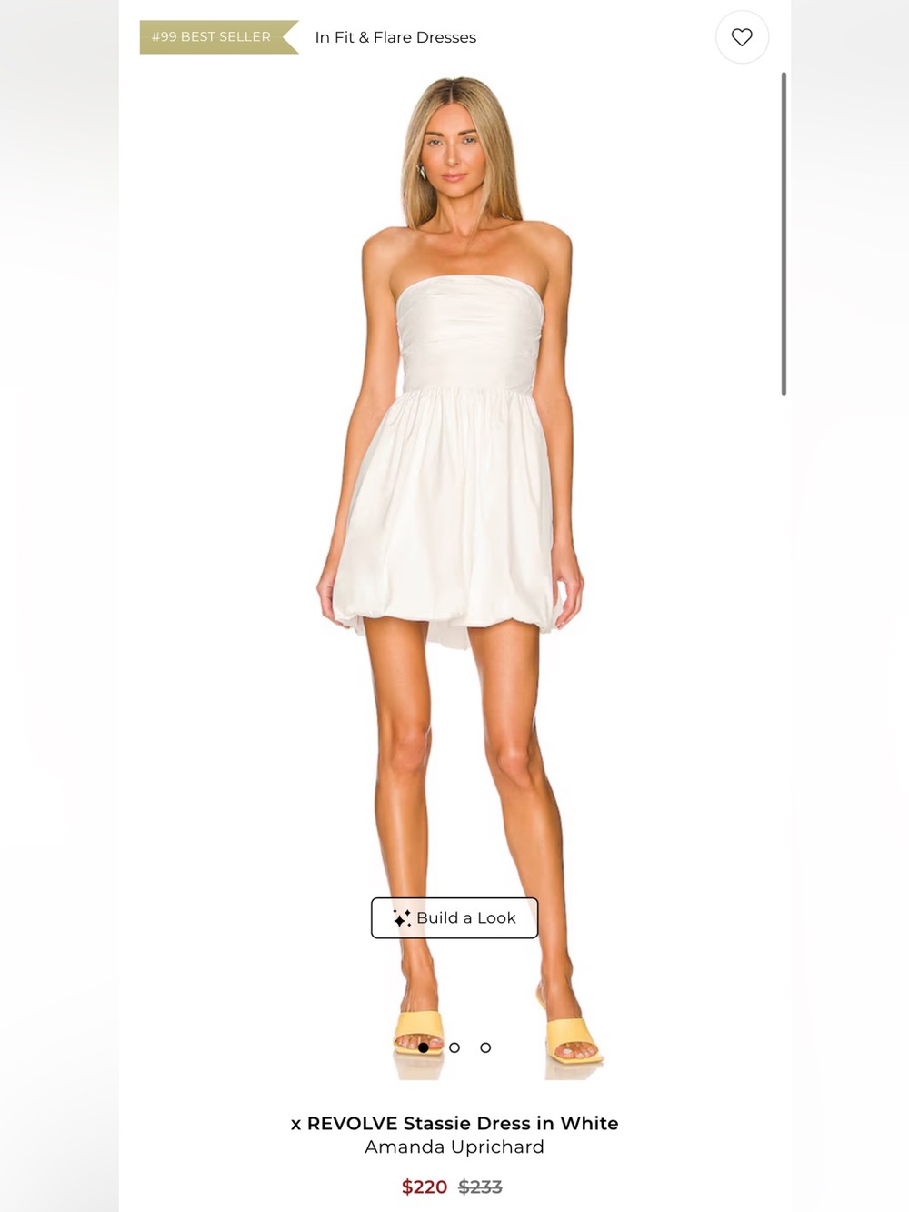 Amanda Uprichard White Strapless Mini Dress